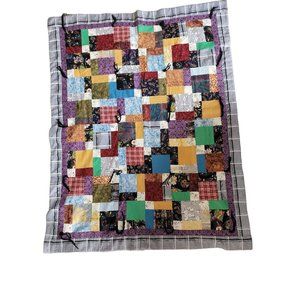 Unique Handicraft Reversible Quilt Patchwork Blanket Throw 50" x 63"